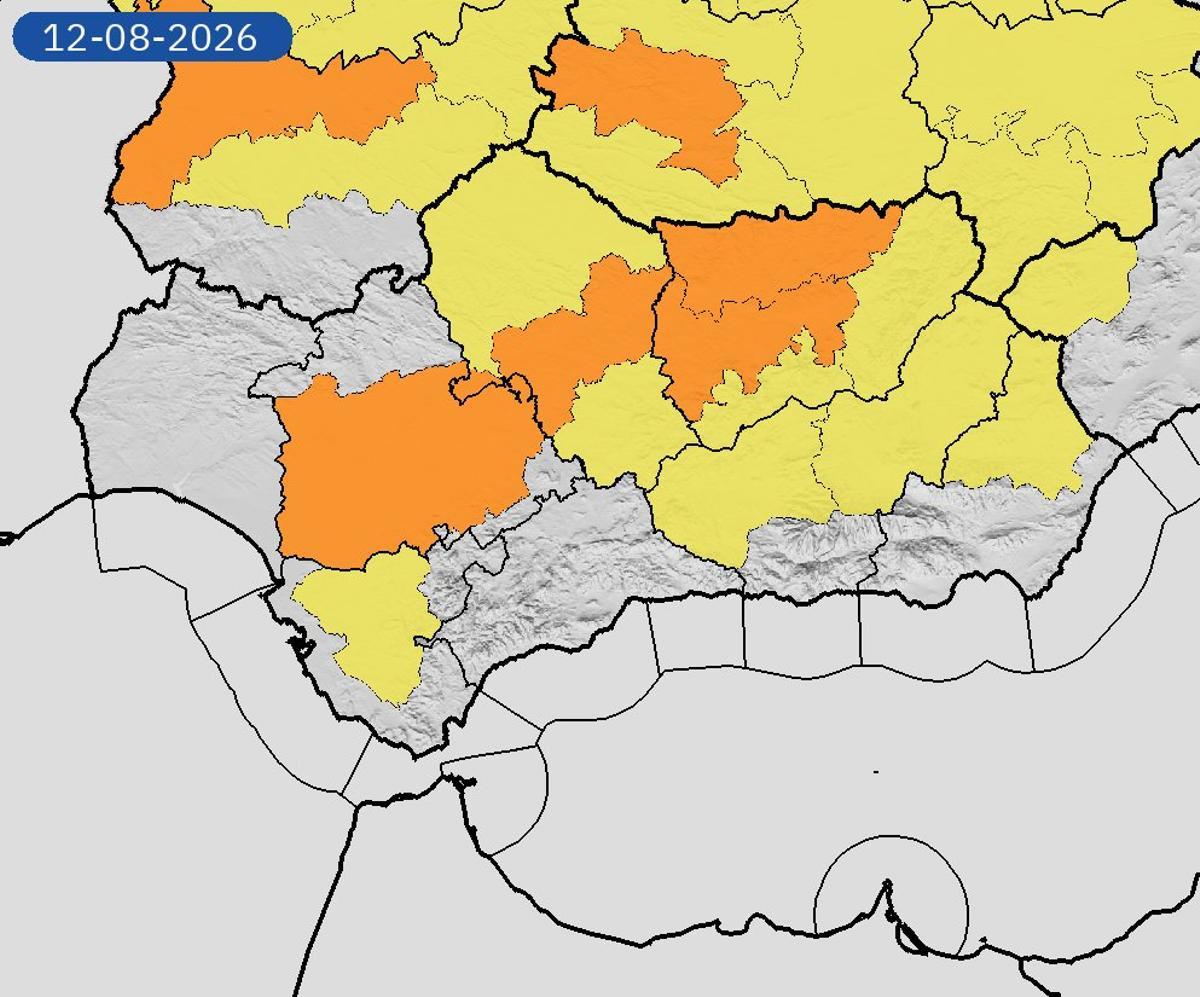 Avisos por altas temperaturas de la Aemet para el 12 de agosto