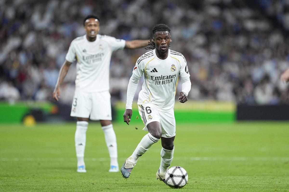 Eduardo Camavinga, durante el Madrid-Girona