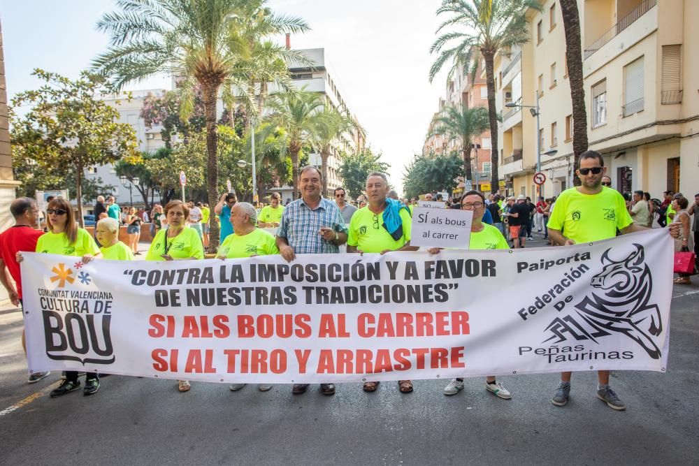 Protesta a favor de los bous en Paiporta