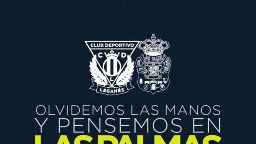 Cartel que anuncia el Leganés-UD