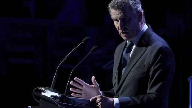 El president del PP, Alberto Núñez Feijóo, al fòrum econòmic Wake Up, el dia 16. | JOSÉ LUIS ROCA.