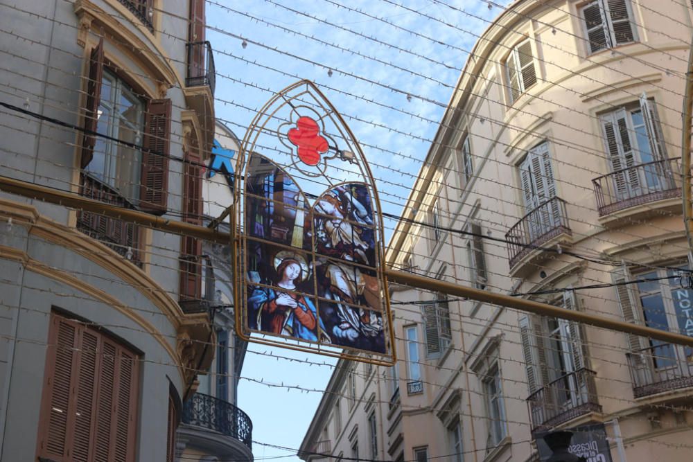 Luces de Navidad en el Centro de Málaga.