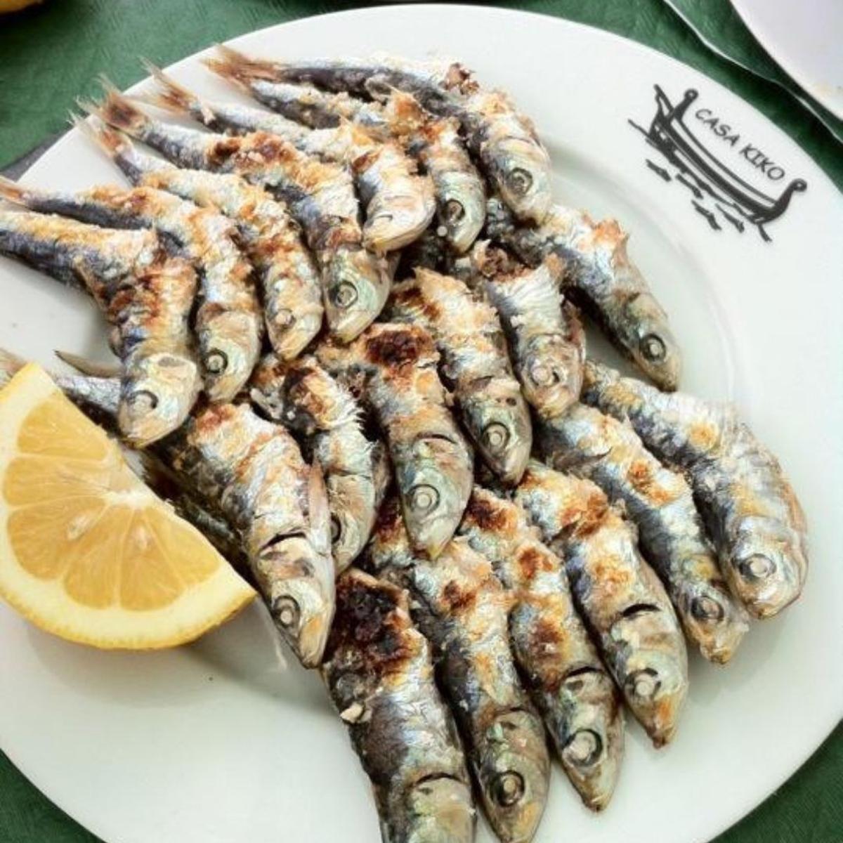 Ración de sardinas de Casa Kiko.