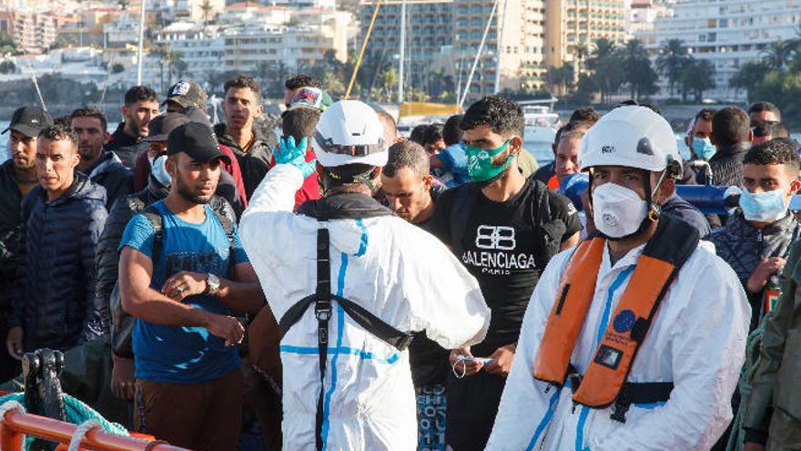 Imagen de una de las pateras llegadas ayer a las Islas.