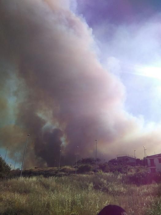 Un incendio amenaza la Calderona en Gátova