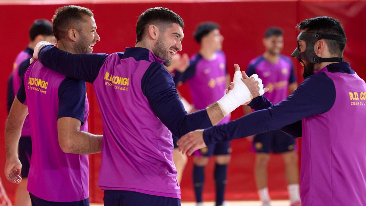 El Barça, buen ambiente antes de la Copa de España