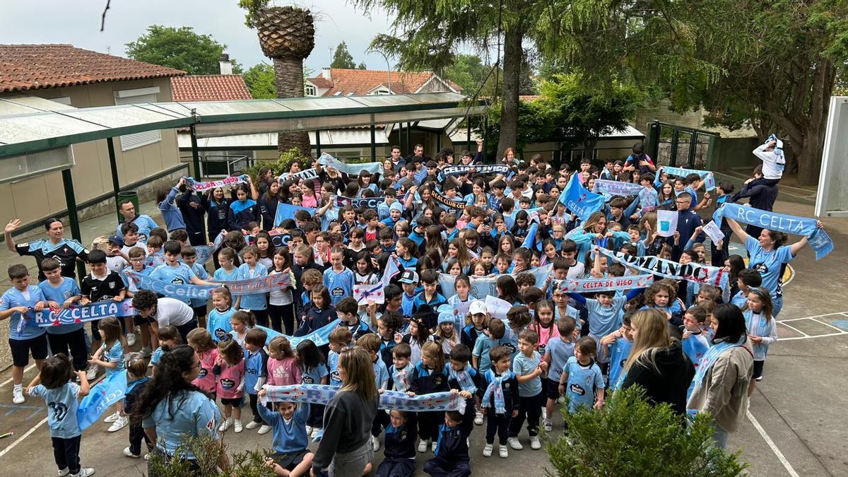 Los colegios de Vigo se vuelcan con el Celta y su remontada
