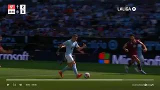 El 2-0 del RC Celta en el RC Celta 3 - 0 R. Valladolid de la jornada 5 de LaLiga EA Sports