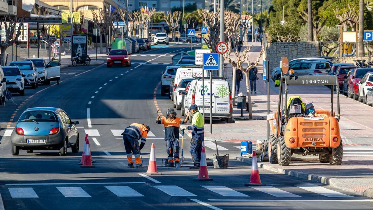 Los trabajos en las calles de La Vila.