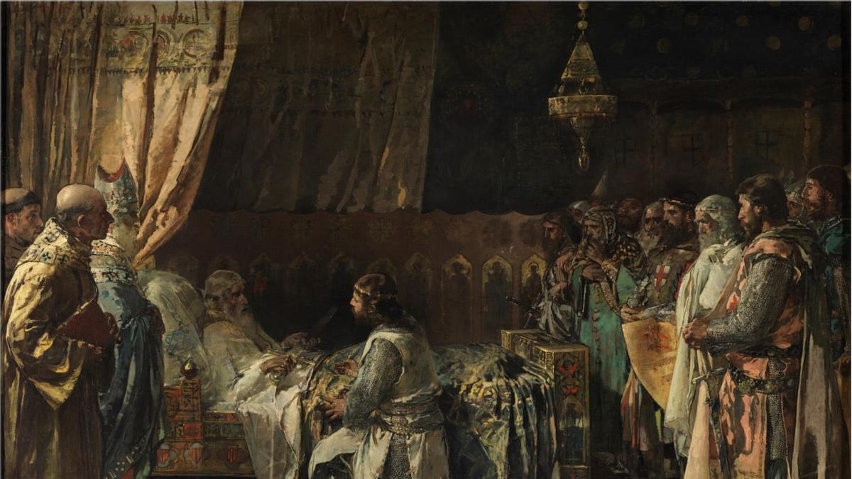 En Bellas Artes expondrá el óleo de Pinazo: "Últimos momentos del rey Jaime el Conquistador'