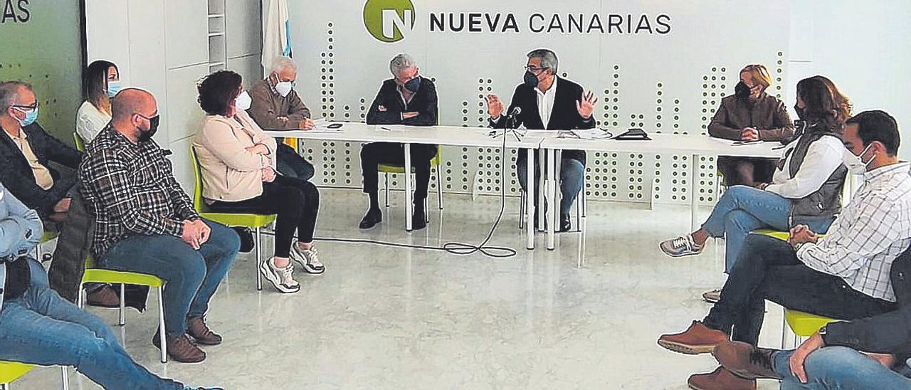 Imagen de una parte de la Ejecutiva de NC que se reunió ayer.