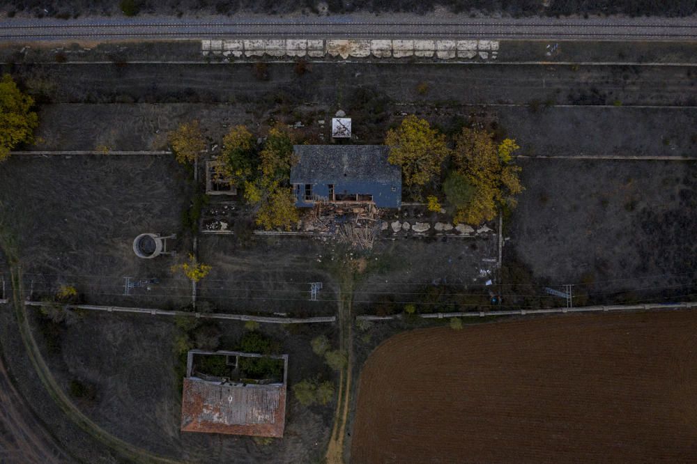 Estación de tren de Andavías en ruinas