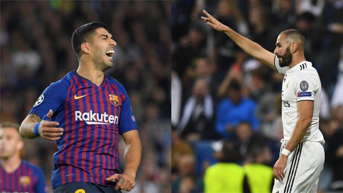 Suárez y Benzema, cara a cara esta tarde en el Camp Nou