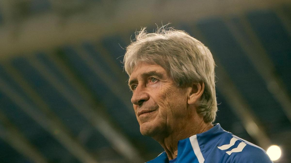 Manuel Pellegrini, en la previa del partido de ida en Atenas entre Panathinaikos y Betis de octavos de Europa League