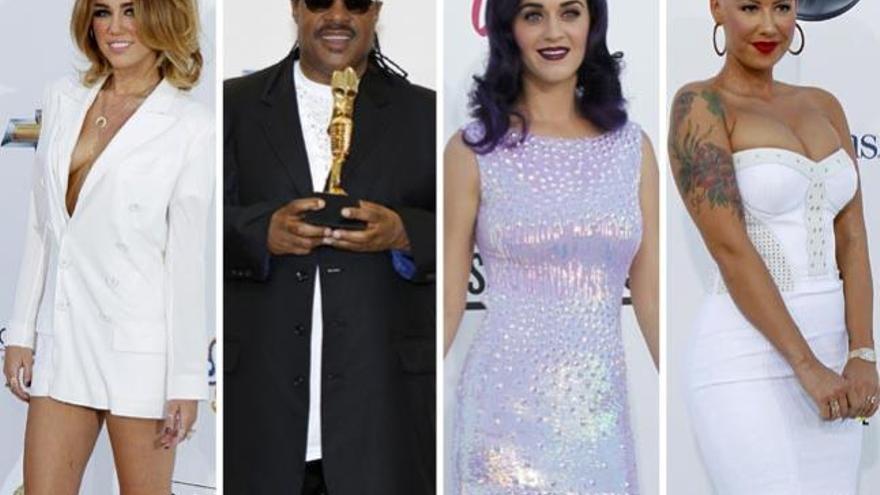 Miley Cyrus, Stevie Wonder, Katy Perry y Amber Rose.