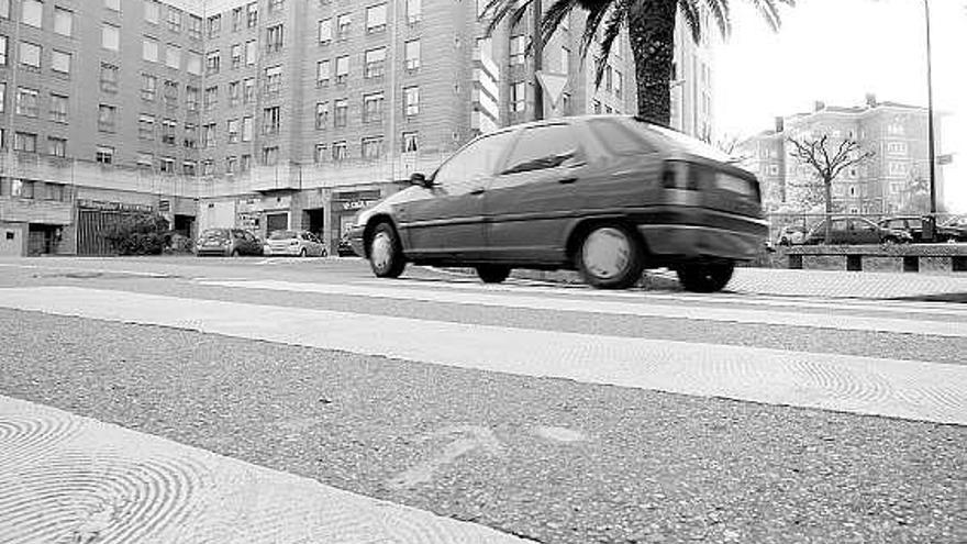 Paso de peatones de la calle La Cámara donde se produjo el accidente.