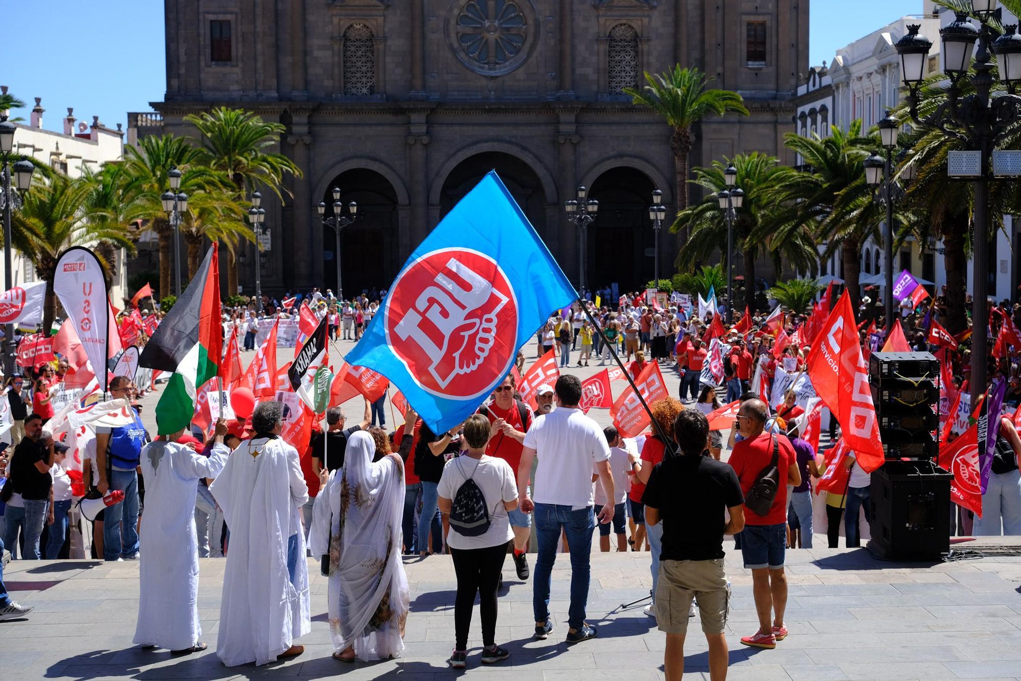 Manifestación por el Primero de Mayo en Las Palmas de Gran Canaria