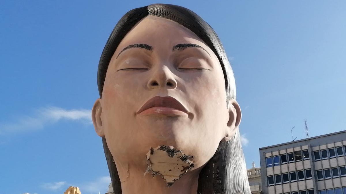 La Meditadora sufrió desperfectos ayer por la noche.