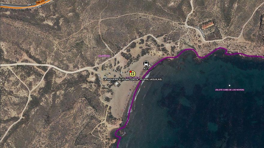 Rescatan a dos menores en una playa de Águilas que no podían salir del agua