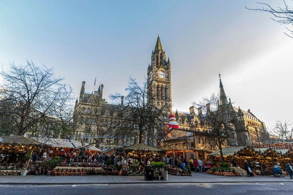 Manchester, Reino Unido, mercado navidad