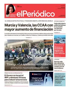 La portada de EL PERIÓDICO del 14 de enero de 2026