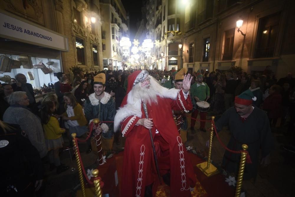 Así ha llegado Papa Noel a Murcia