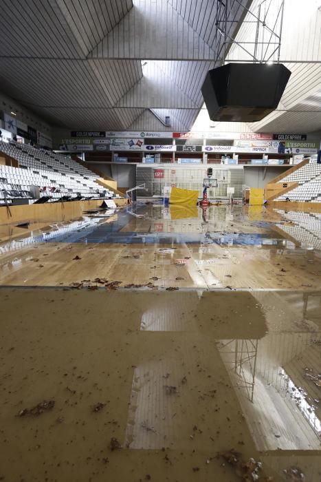 Inundació al Pavelló de Fontajau.