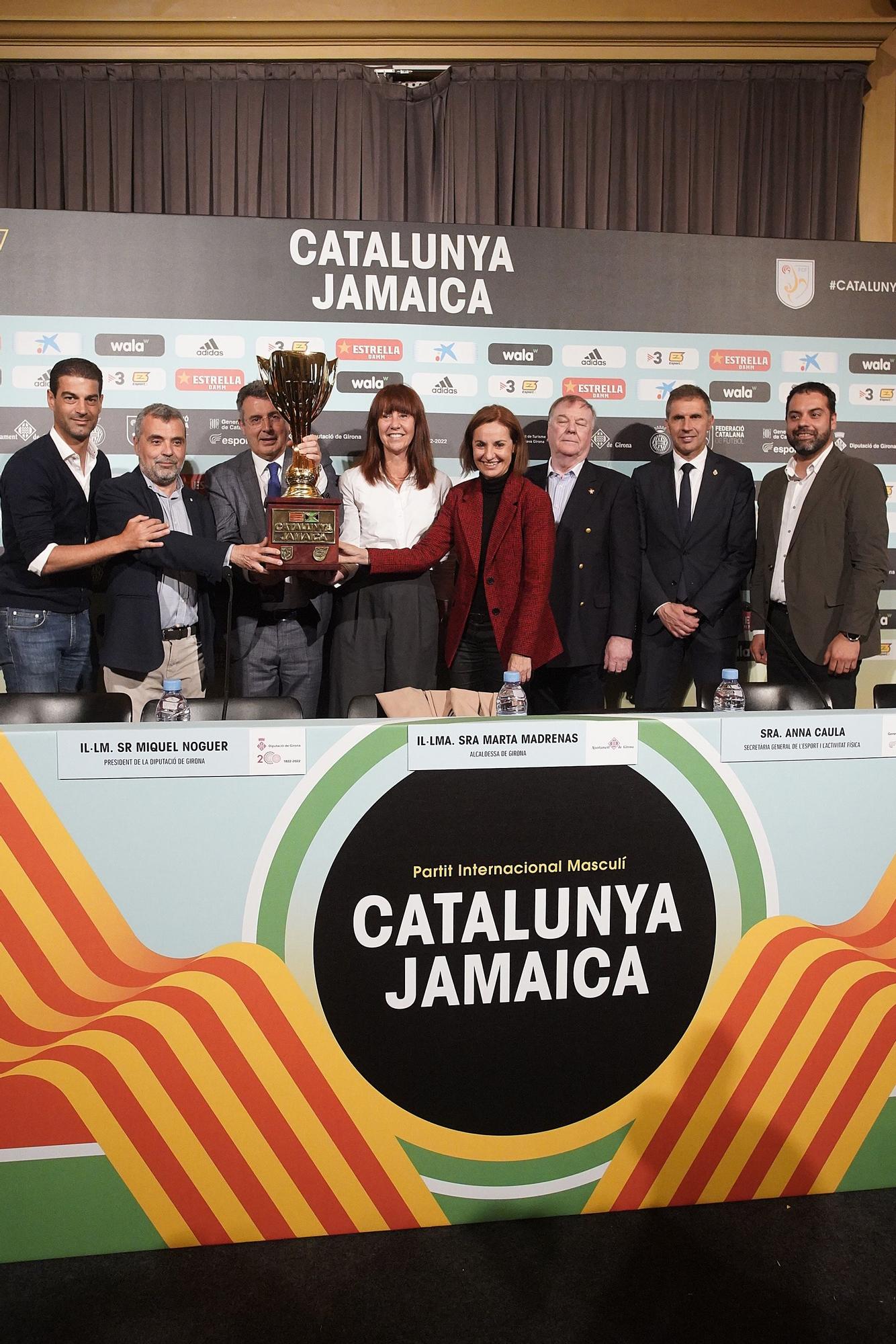 Presentació del partit entre Catalunya - Jamaica a Montilivi