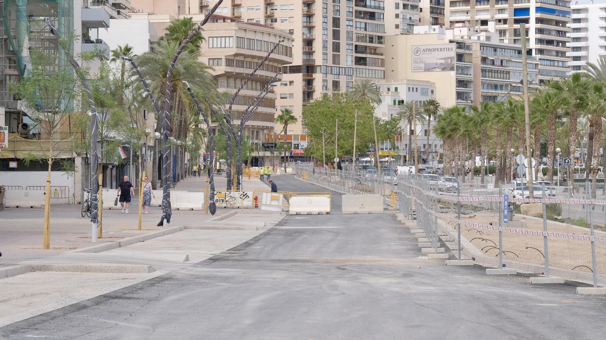 FOTOS: Así van las obras en el Paseo Marítimo de Palma 14 meses después