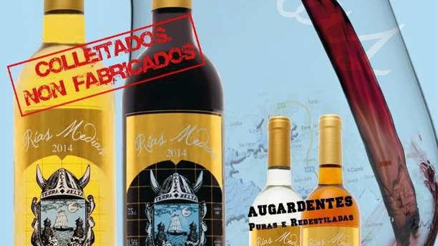 Cartel promocional de los vinos artesanos de Sada.