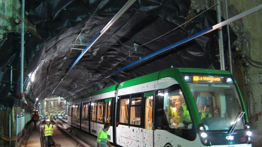 Una de las pruebas realizadas por el metro durante el pasado año.