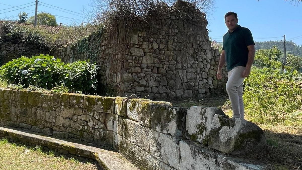 Jorge Cubela, en la praza San Xurxo.