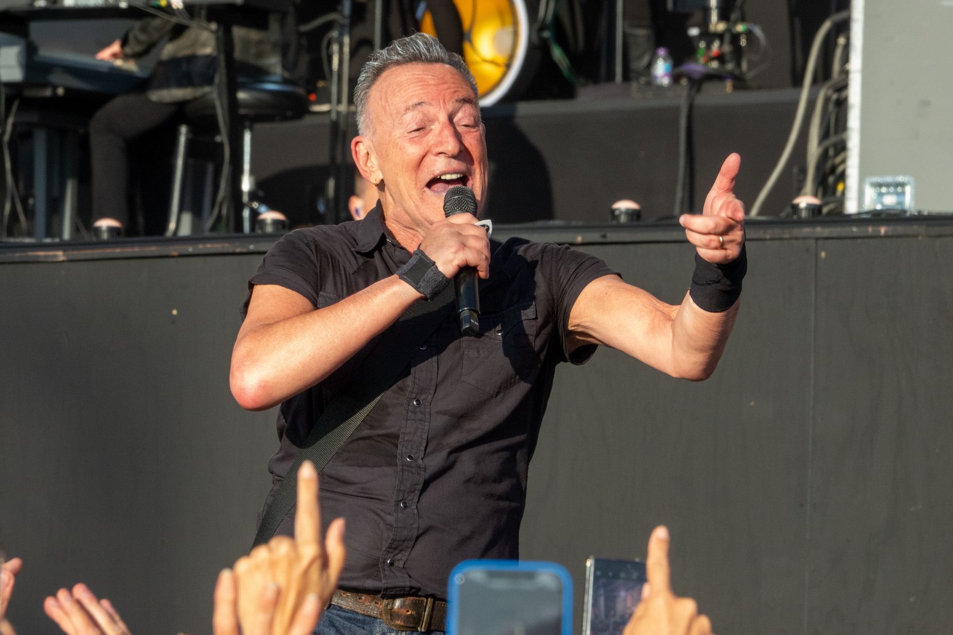 Bruce Springsteen durante su concierto en Madrid