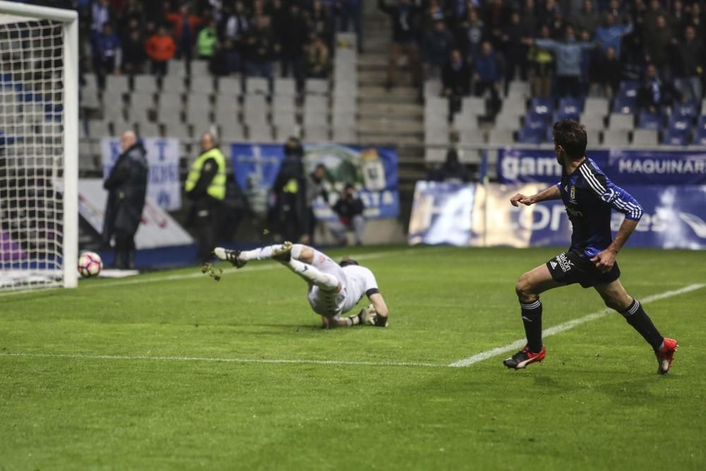 El partido entre el Real Oviedo y el Girona, en imágenes