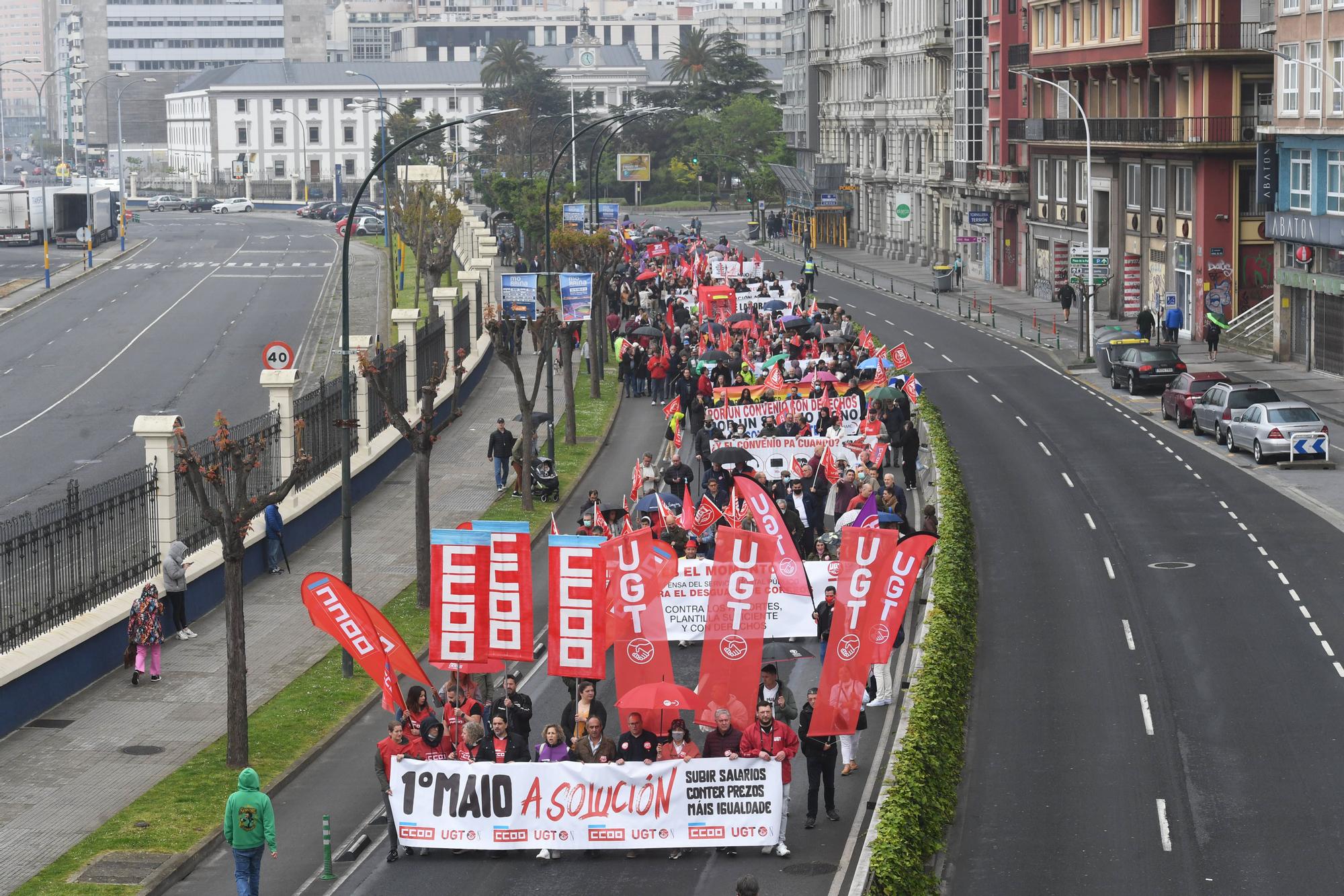 Manifestación por el 1 de mayo en A Coruña