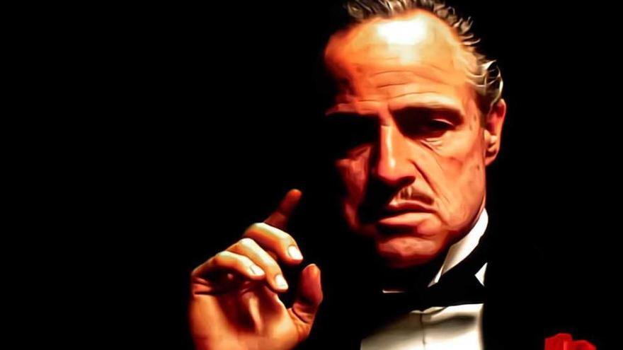 Imagen de Marlon Brando interpretando a Vito Corleone.