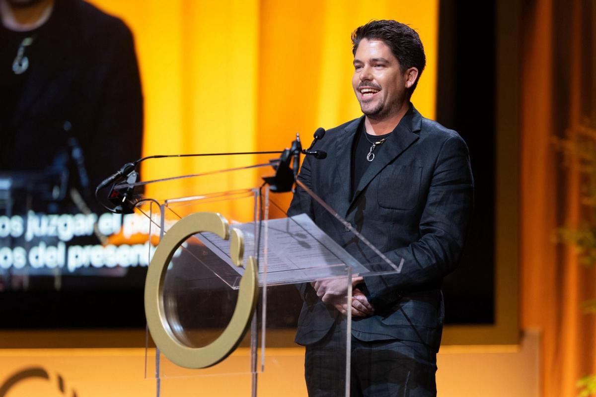Carlos Mallo, durante la ceremonia en la que recibió un premio Goldman, los Nobel del ecologismo mundial.