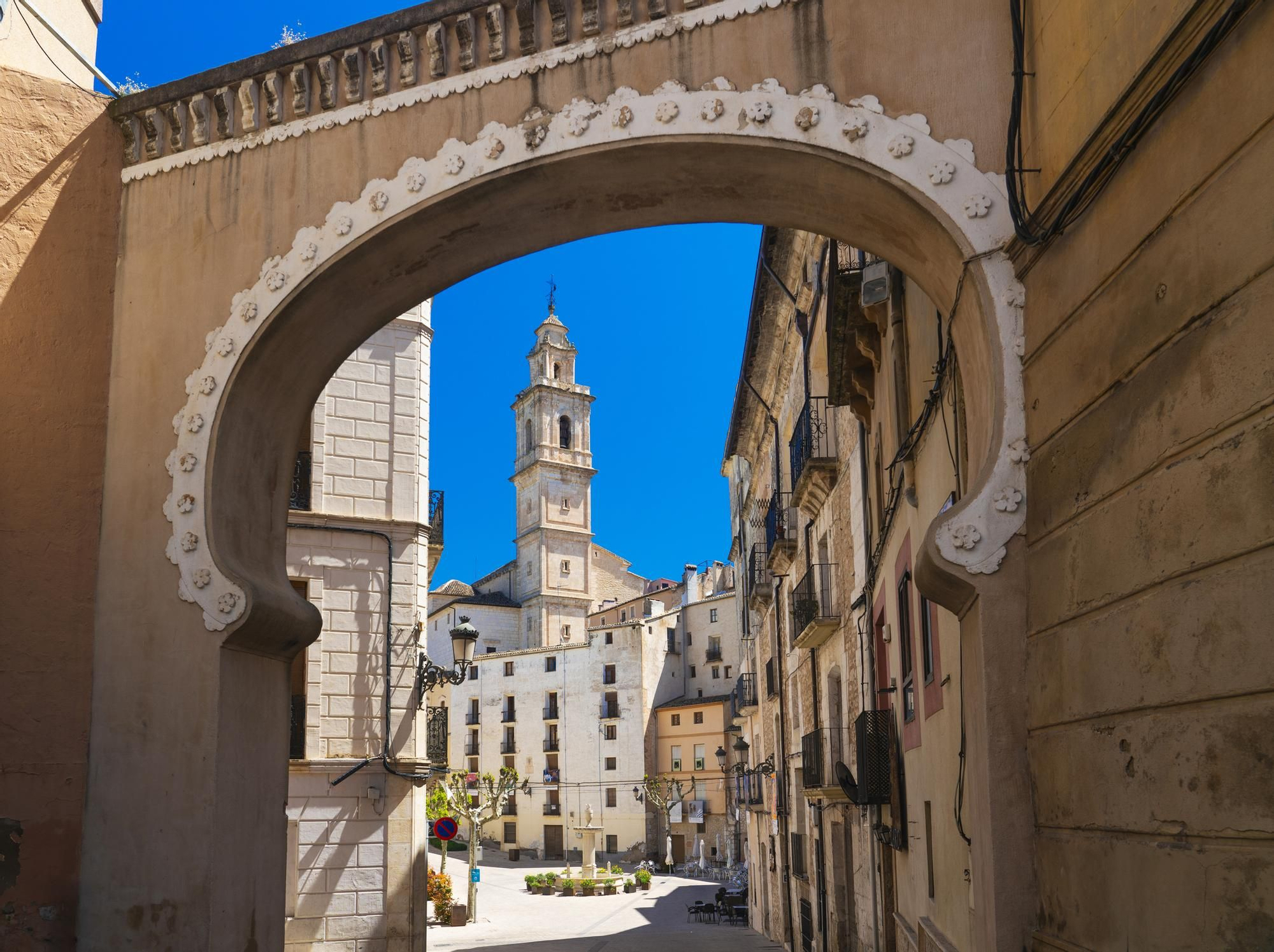 El centro histórico de Bocairent y su catedral al fondo