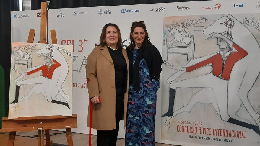 El concurso de saltos de la yeguada Maeza en Sariego ya tiene cartel: esta es la obra que promocionará el certamen