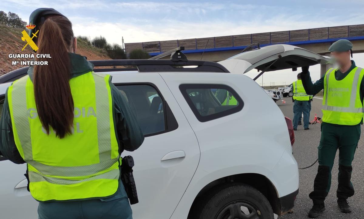 Control de tráfico de drogas realizado en la provincia de Zamora.