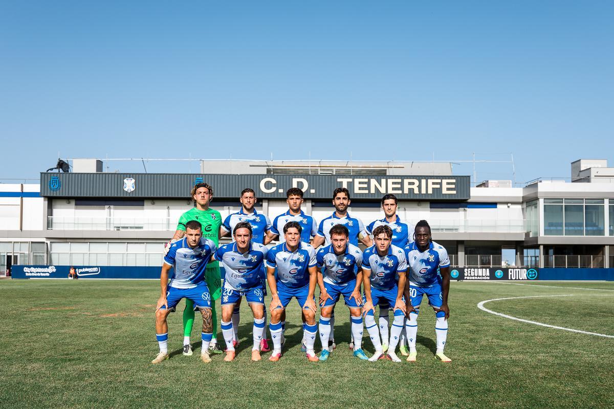 Alineación del CD Tenerife en el amistoso contra el Tamaraceite.