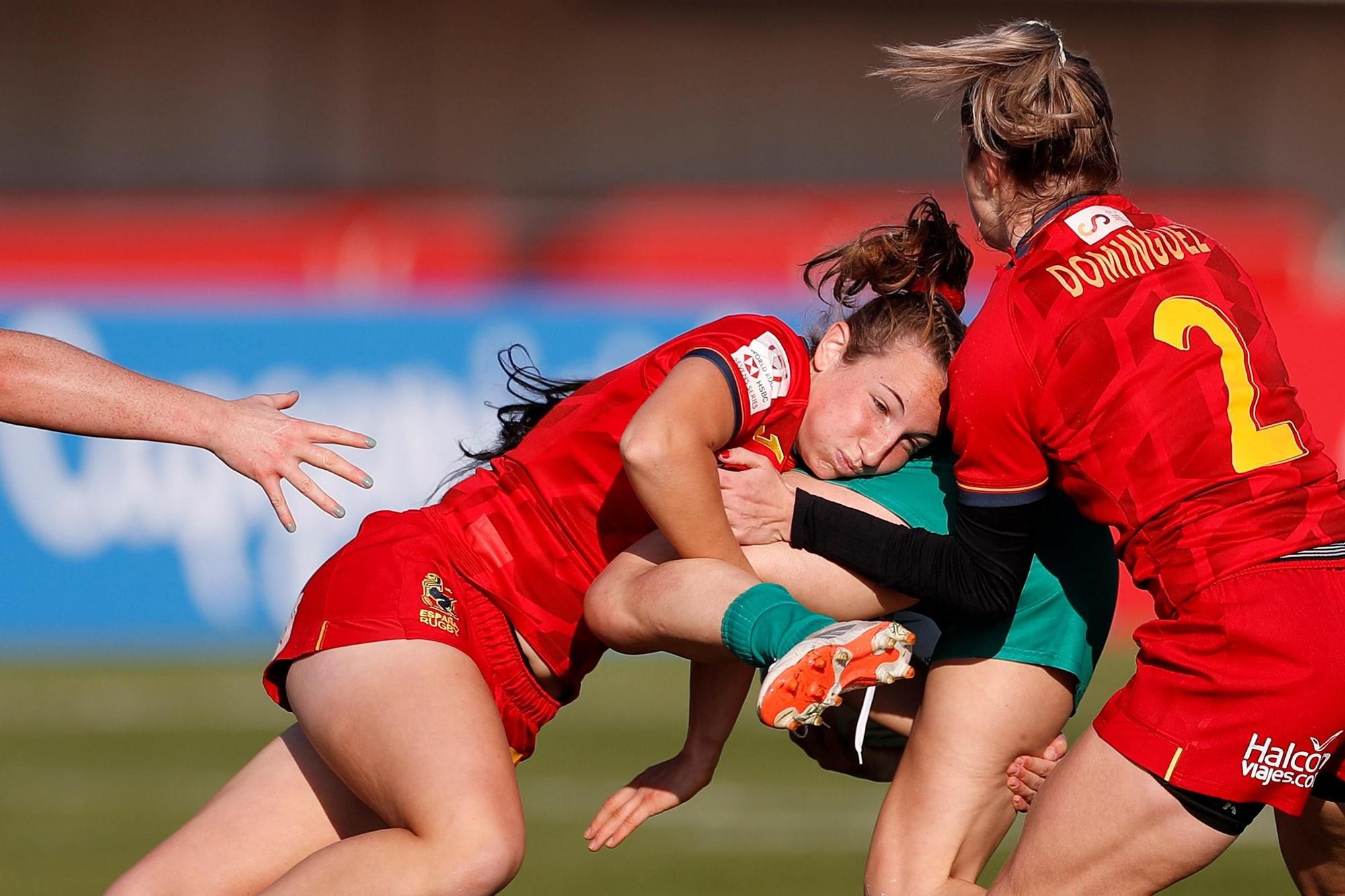 España - Irlanda, partido de la primera jornada de las Series Mundiales HSBC de rugby 7, en el Estadio Municipal Ciudad de Málaga.