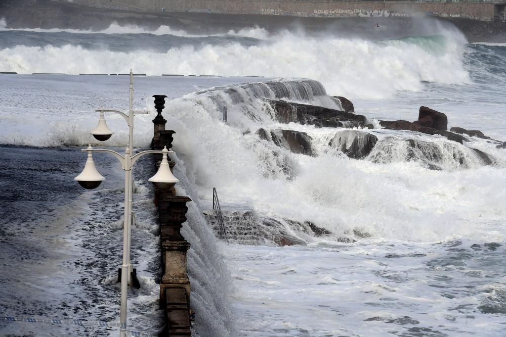 Temporal de viento en A Coruña