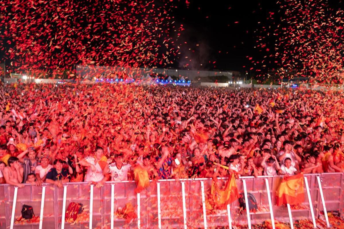 La final del Mundial en Mallorca: La 'fan zone' de España en Son Fusteret