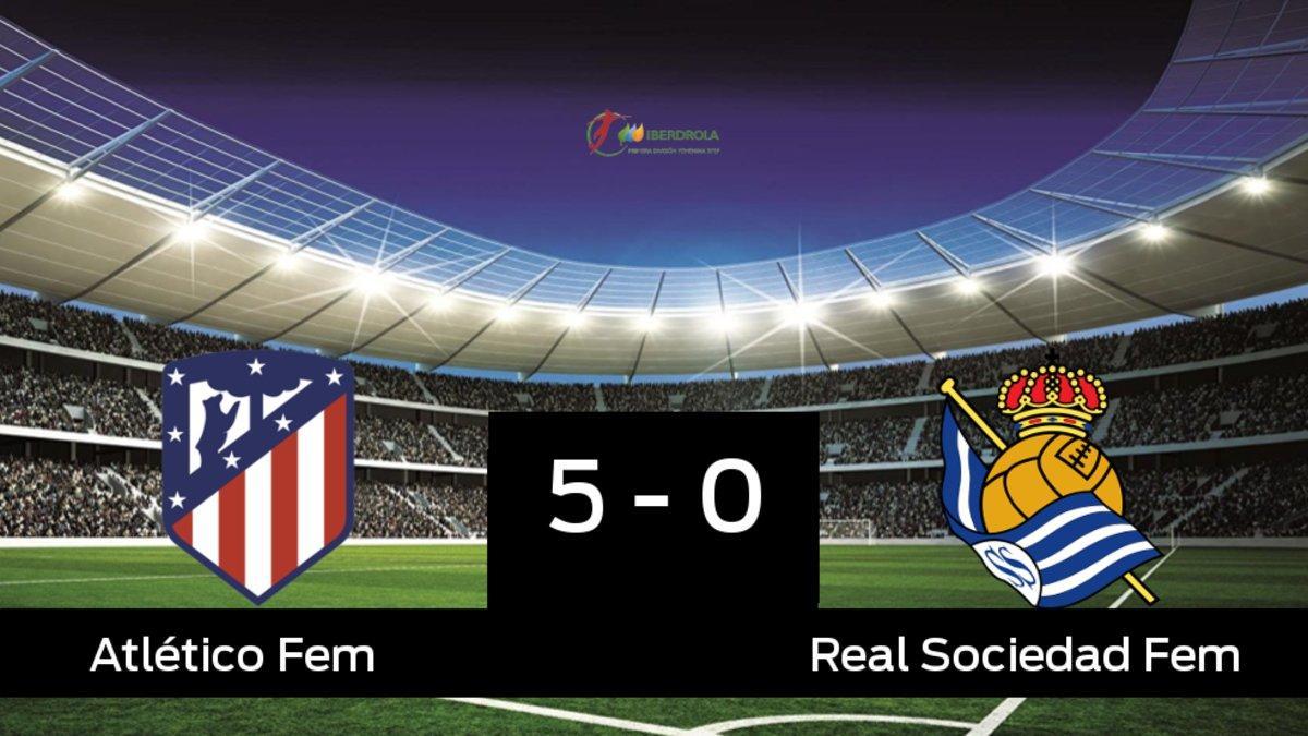 El Atlético de Madrid Femenino gana a la Real Sociedad en el Estadio Cerro del Espino