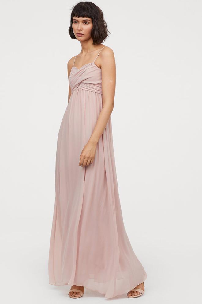 Vestido largo 'bandeau' de H&M