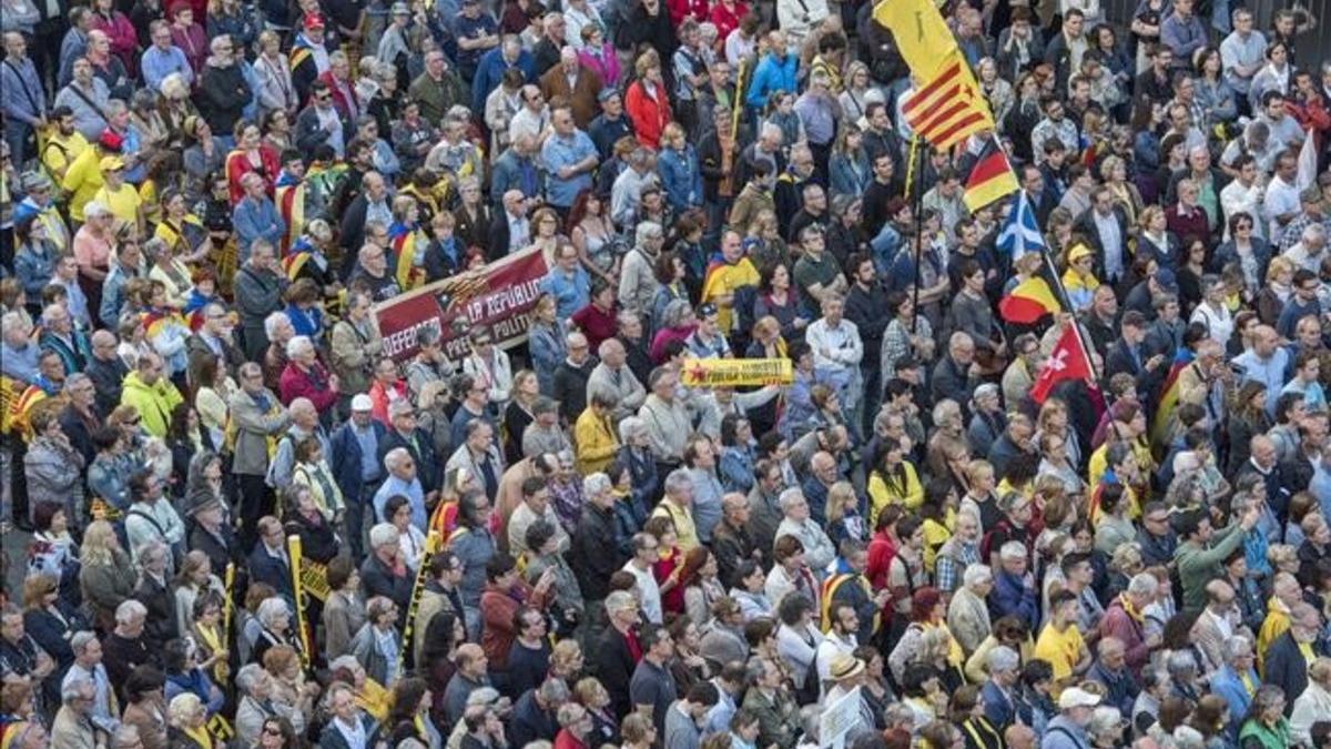 Concentración independentista convocada por la ANC el pasado mayo.