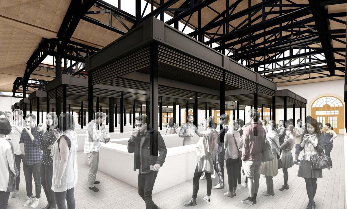 Infografía de cómo quedará el mercado central tras la reforma que comenzará en breve.