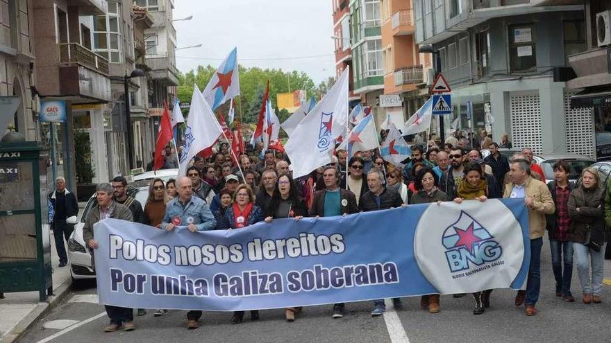 Los delegados de CIG reunieron a algo más de doscientos manifestantes. // Noé Parga