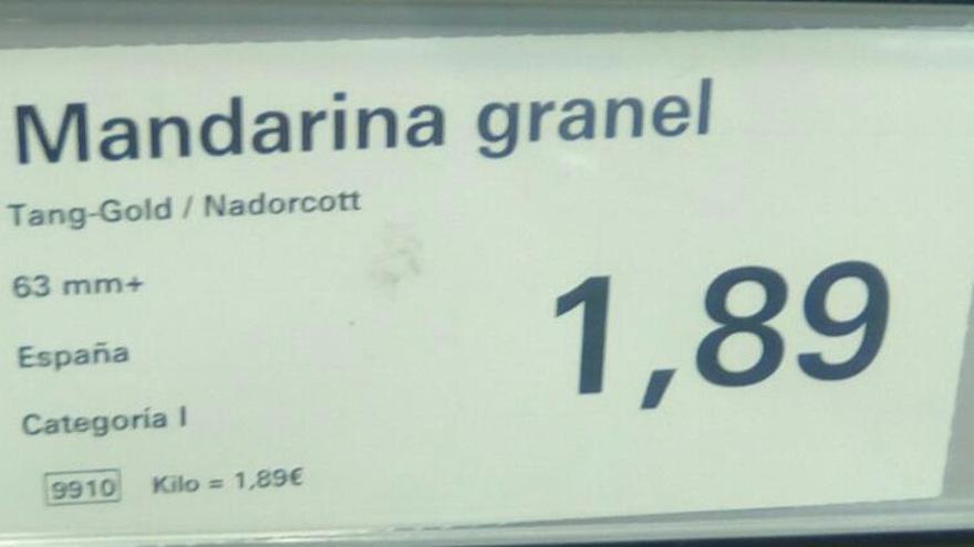 La Unió pide a la Generalitat que investigue el etiquetado de las mandarinas